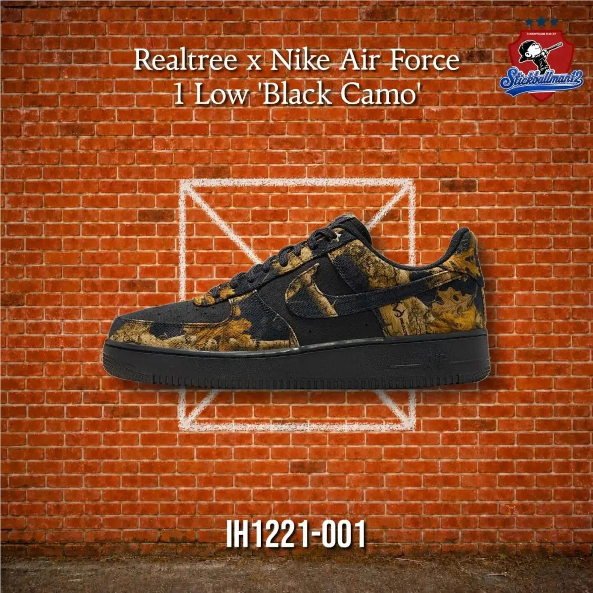 Nike Air Force 1 Low Realtree Black Camo IH1221-001