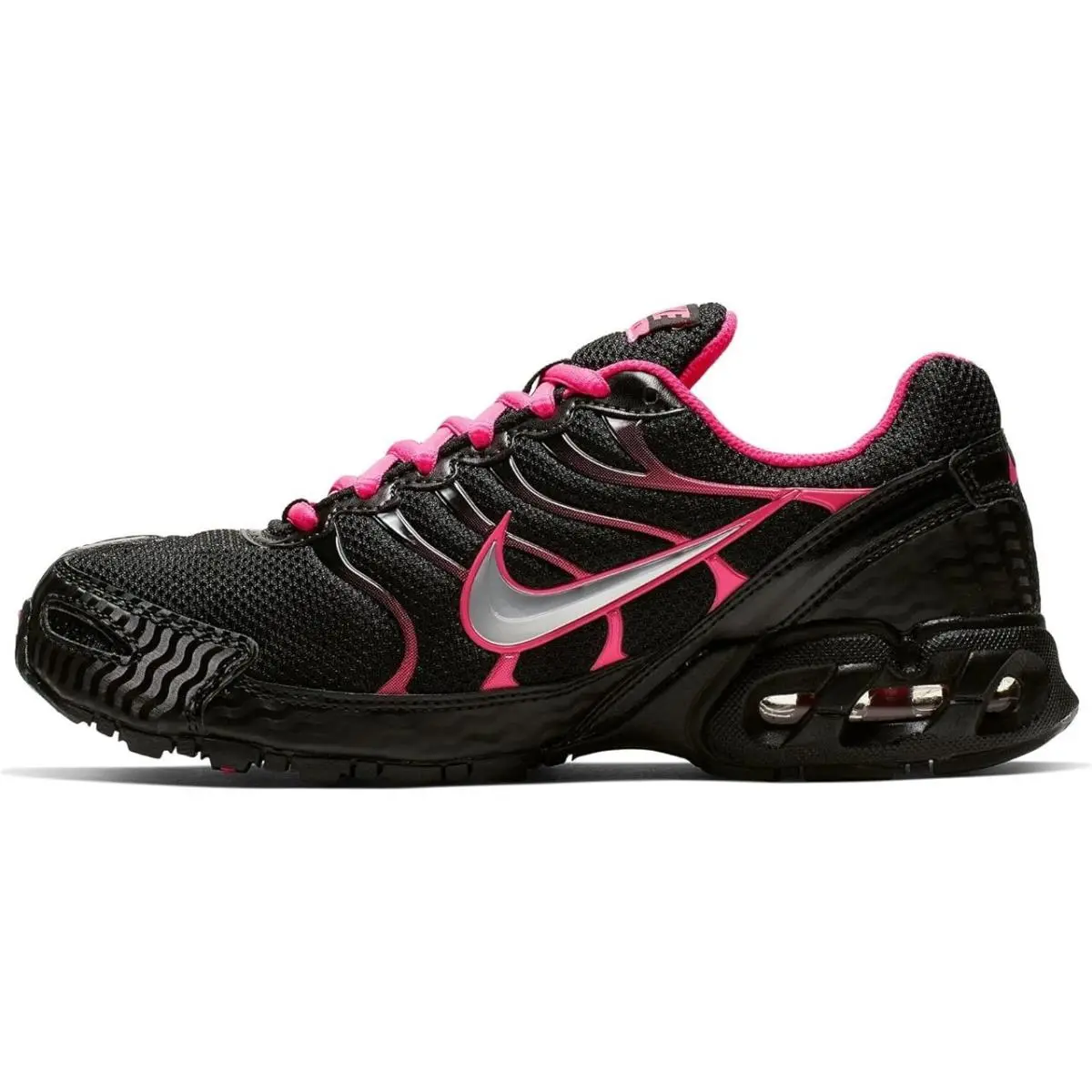 Nike Women`s Air Max Torch 4 Running Shoe Black/metallic Silver/pink Flash