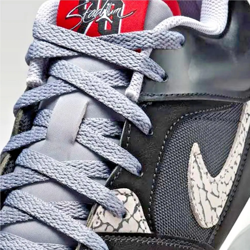Nike shoes - Jordan Stadium 90 Low TD - HQ0210-060 - Black/Cement Grey/White/Fire Red 3