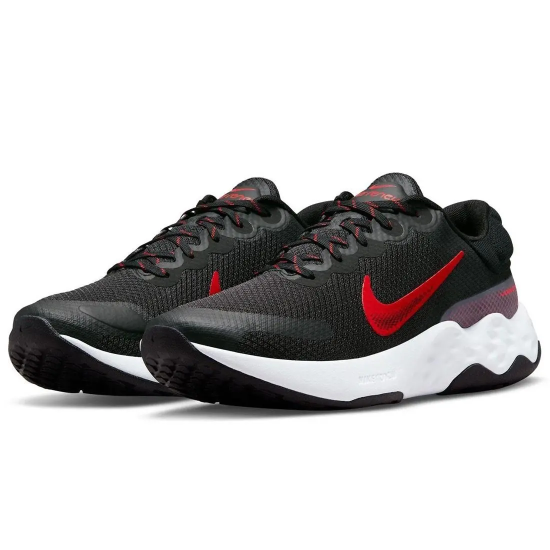 Nike Renew Ride 3 / Mens Road Running Trainers / Black-u Red- White DC8185 003