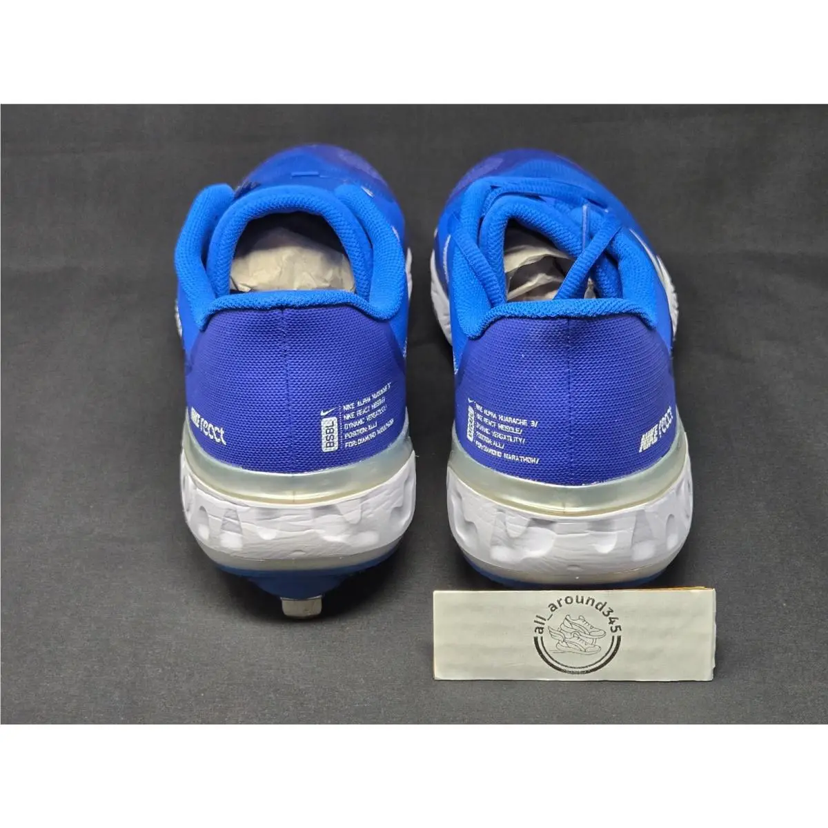 Nike shoes - Nike Alpha Huarache Elite 3 Low - CK0746-400 - Blue 4