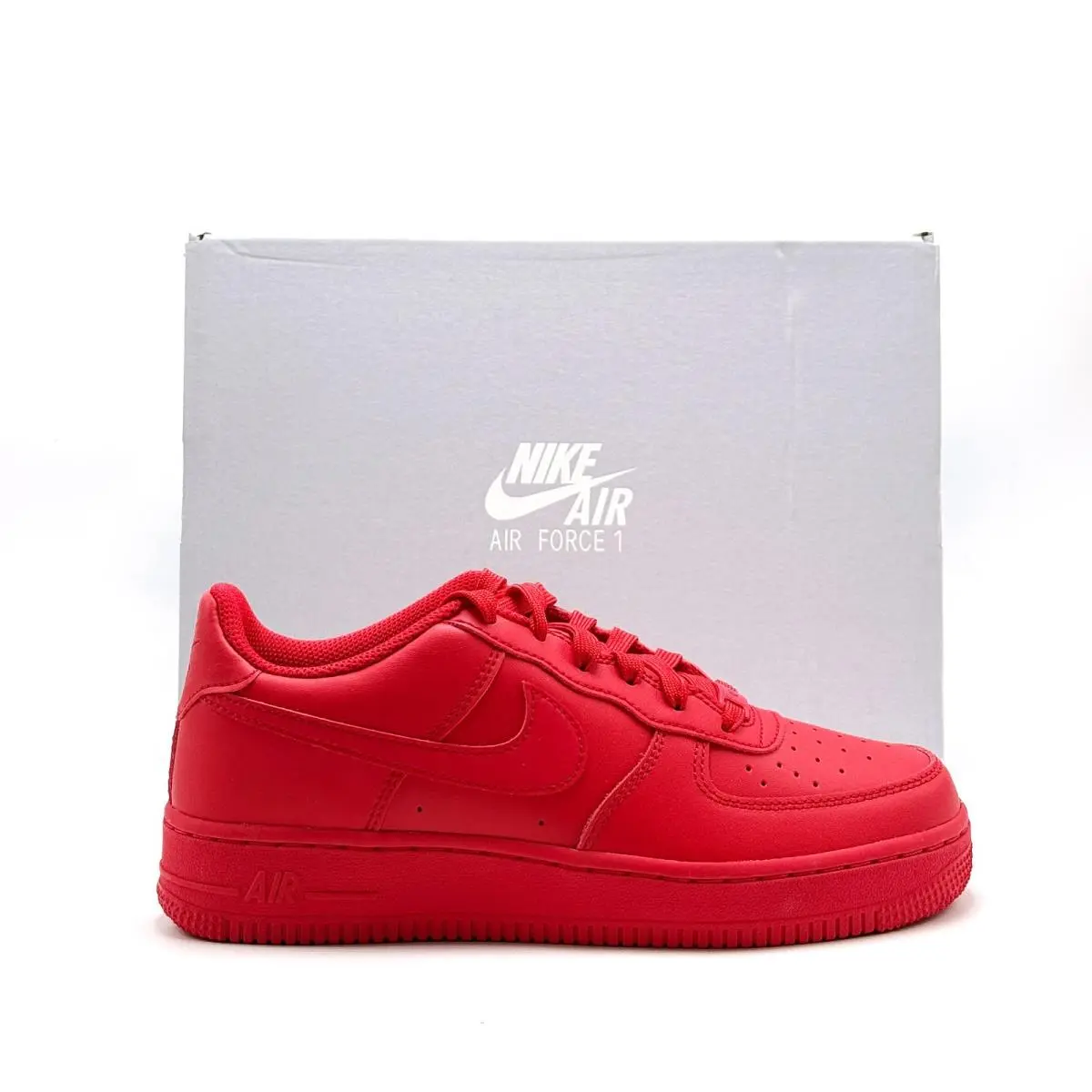 Big Kids` Nike Air Force 1 Shoe GS University Red CT3839 602