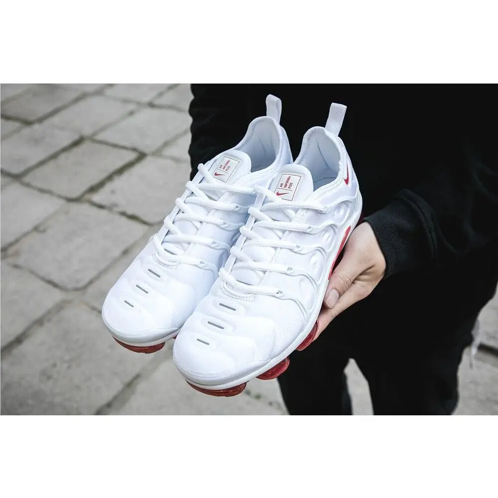 US Size Nike Air Vapormax Plus White/red Men`s Shoes