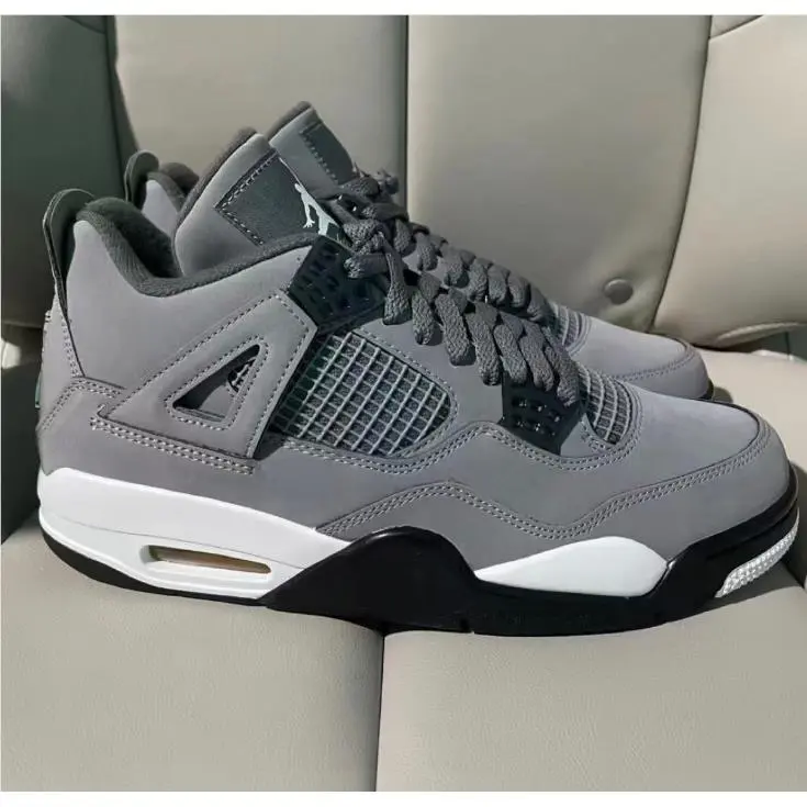 Nike Air Jordan 4 Cool Grey Retro Men`s Mid Top Basketball Shoes 308497-007