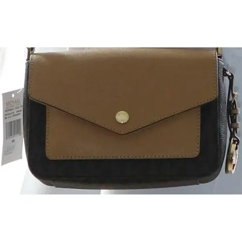 Michael Kors Greenwich Color Pkt Small Flap Crossbody Brown