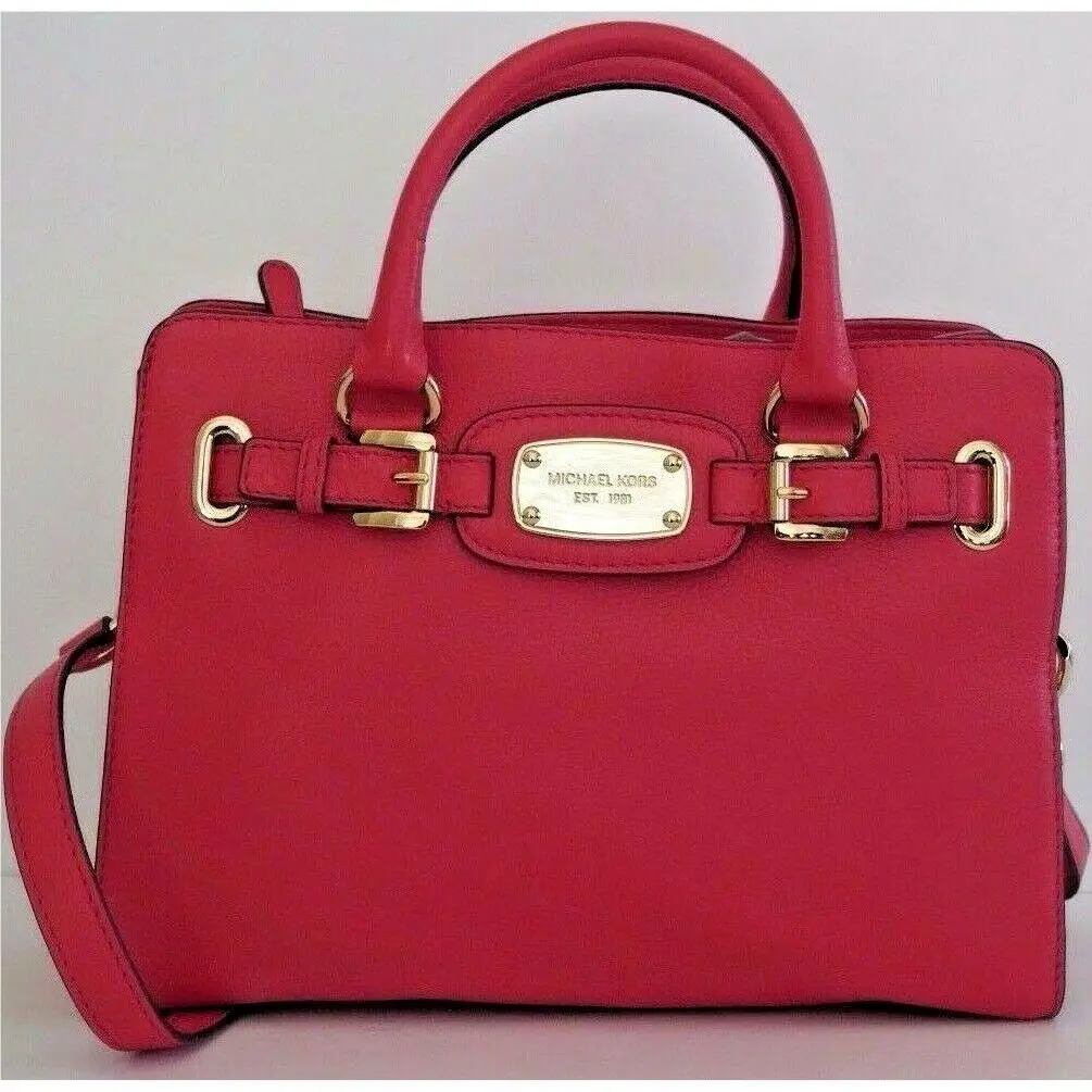 Michael Kors Hamilton Medium East West Leather Tote Bag Watermelon NWT$328.00