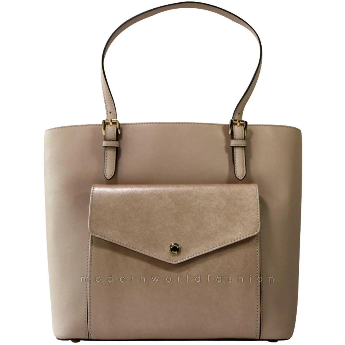 Michael Kors Jet Set Large Saffiano Leather Multifunction Pocket Tote Bag Ballet