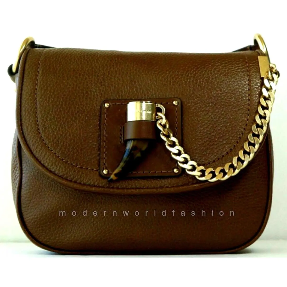 Michael Kors James Medium Saddle Bag 30F6AJYM2L Dark Camel NWT$348.00