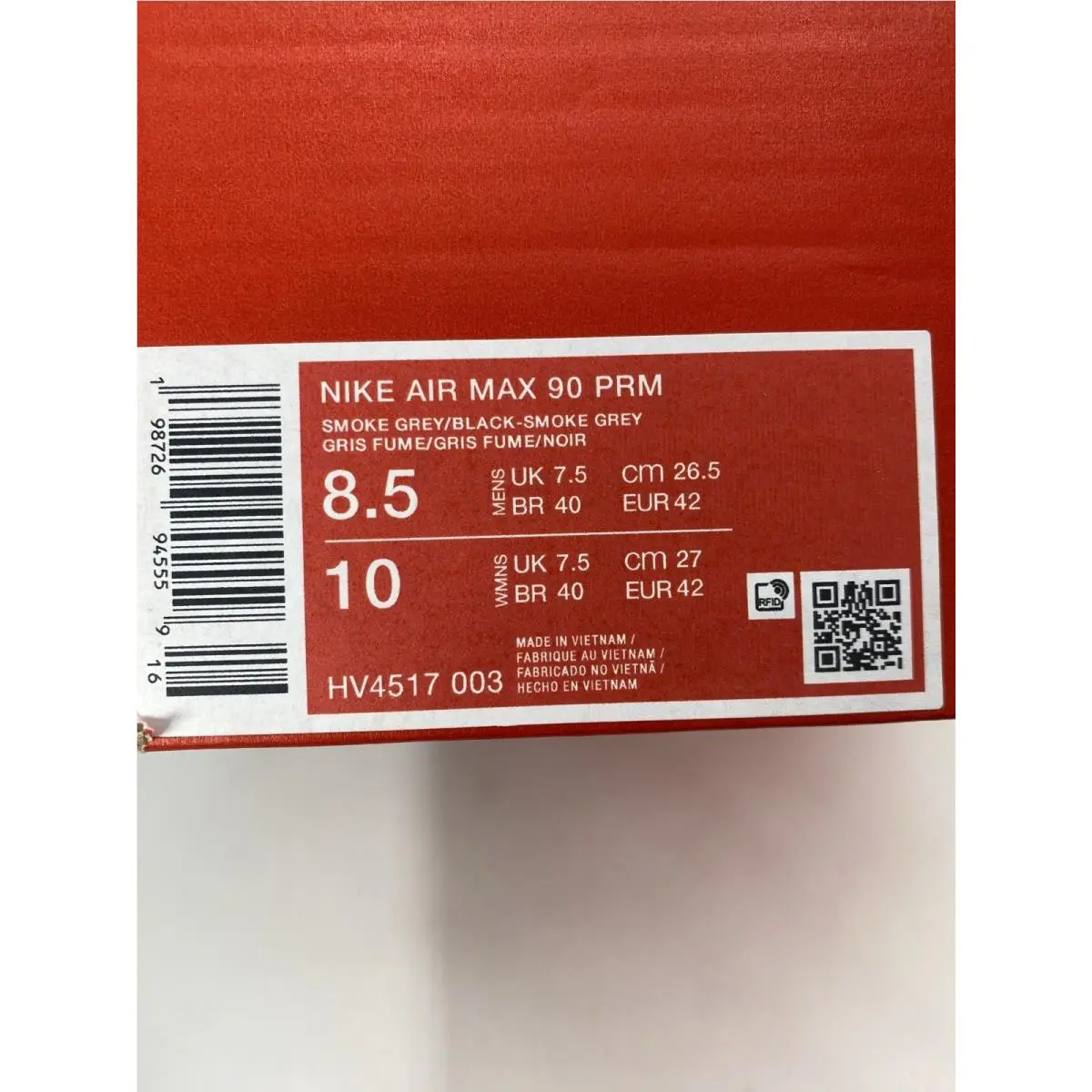 Nike shoes - Nike Air Max 90 - Air Max - HV4517-003 - Smoke Grey/Black (UPC: 198726945559) 8