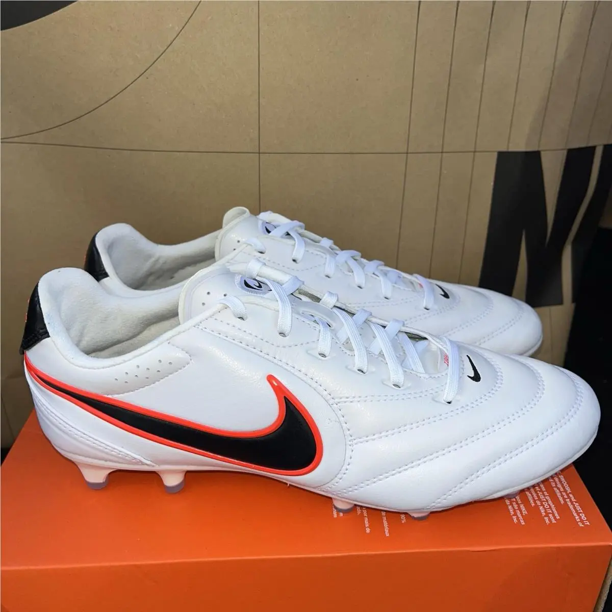 Nike Tiempo Ligera Pro FG White Black Crimson Nby HQ3158-106 Men Size 7