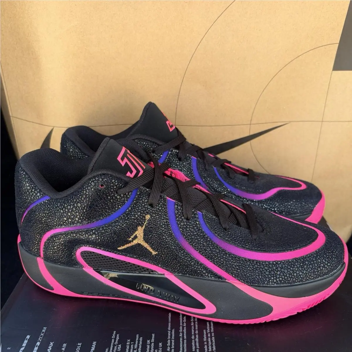 Nike Jordan Tatum 4 Lea Black Pink “smooth Soul” Nby IR0073 003 Size 10.5