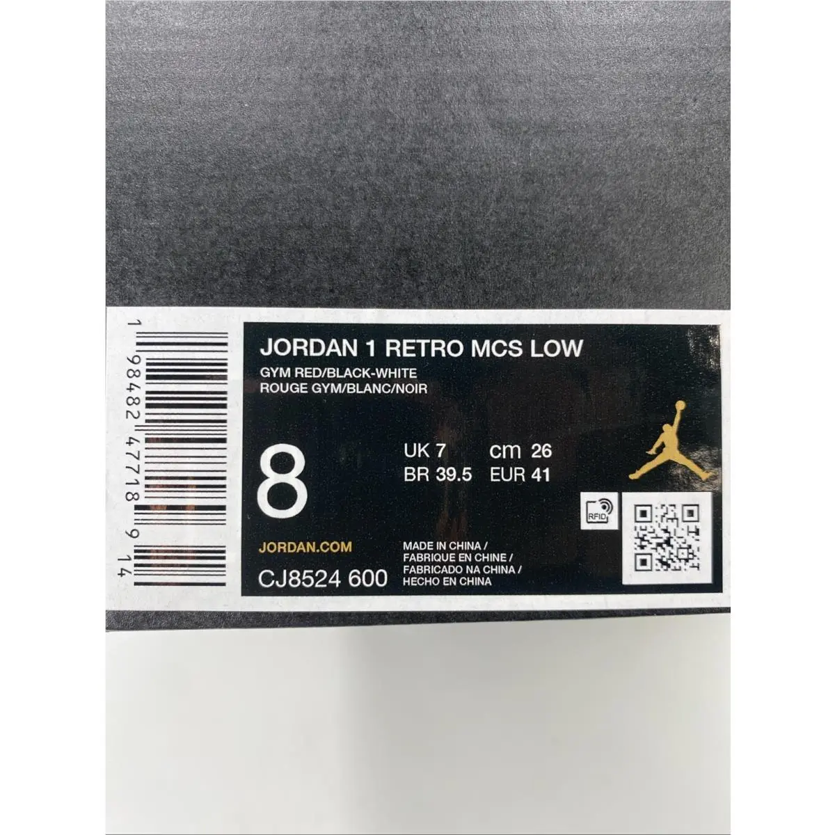 Nike shoes - Jordan 1 Low - Low - CJ8524 600 - Gym Red/Black-White (UPC: 198482477189) 8