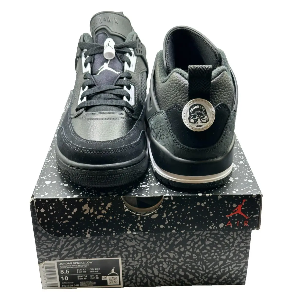 Nike Jordan Spizike Low Black / White Anthracite M 8.5 / W 10 FQ1759 010