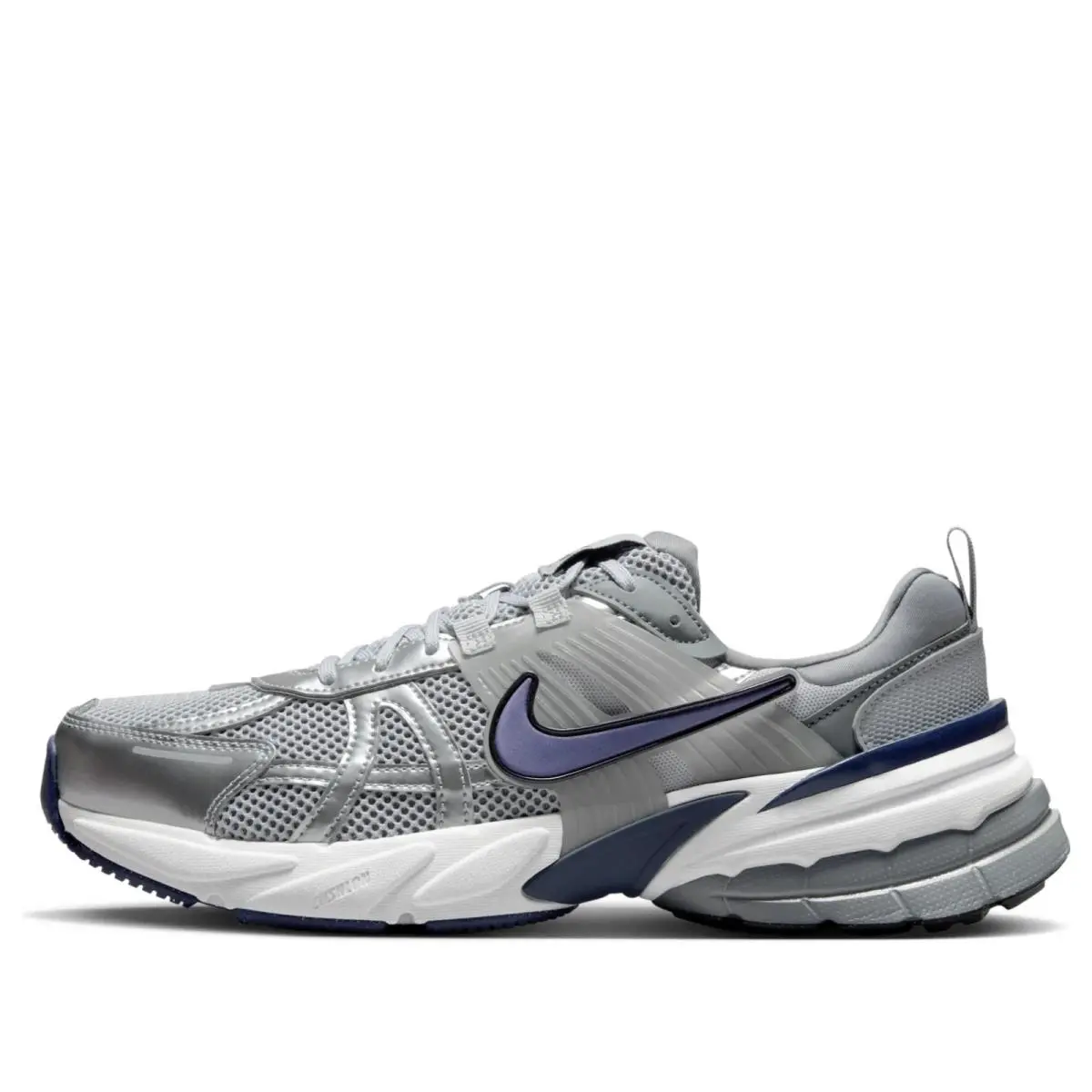 V2K Run Mens Size 10 Wolf Grey Midnight Navy Running Shoes HJ4497-002 by Nike