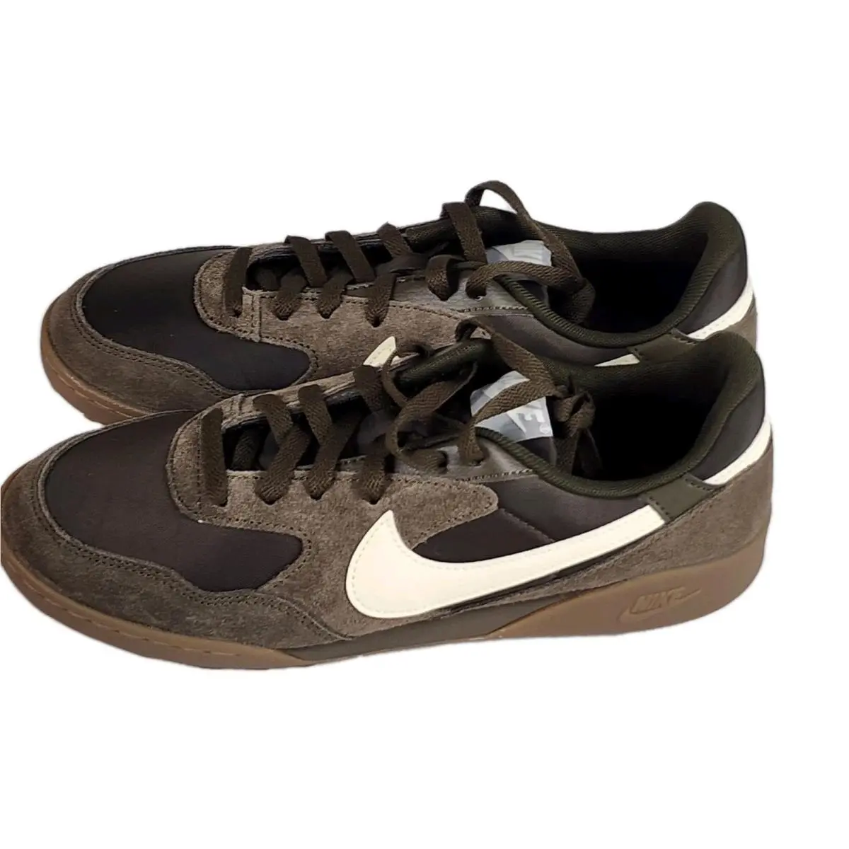 Nike Terra Manta Suede Men`s Size 8.5 Casual Shoes Sportswear IB7254-201 Box - Dark Hazel / Coconut Milk / Brown