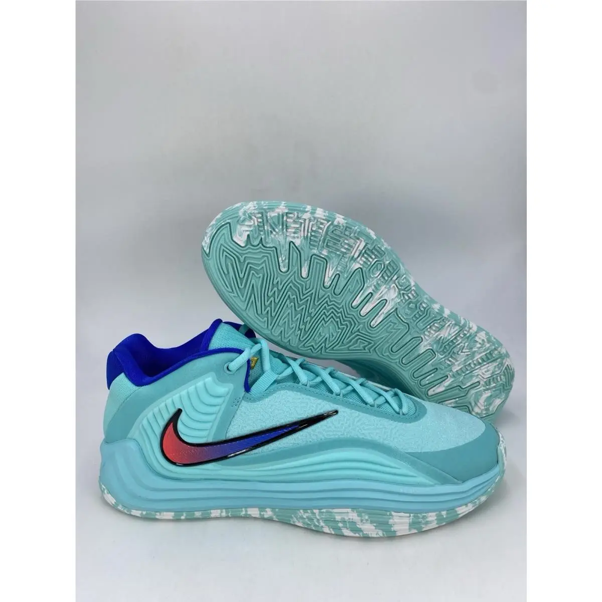 Nike Giannis Freak 7 Light Aqua Bright Crimson HF3450 402 Men`s Size 10.5