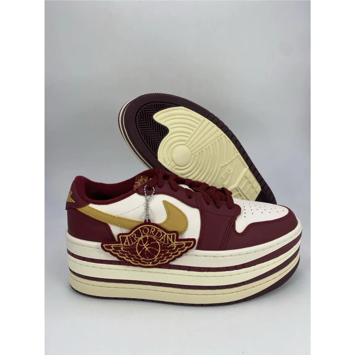 Nike Wmns Air Jordan 1 Triple Stack Team Red Sanded Gold HV8288 600 Wmns Sz 10