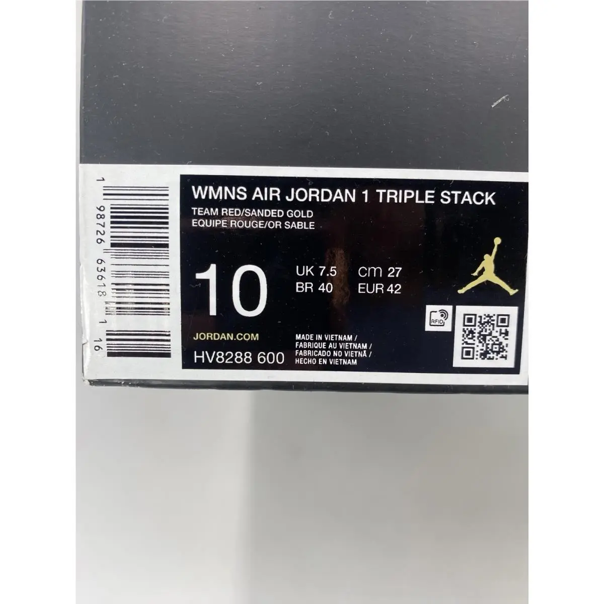 Nike shoes - Nike Air Jordan 1 - Air - HV8288 600 - Team Red/Sanded Gold (UPC: 198726636181) 8