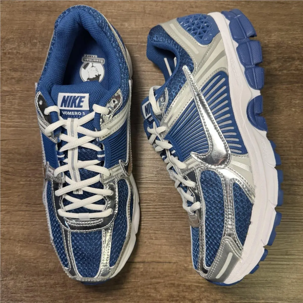 Nike Vomero 5 ‘court Blue/metallic Silver’ Men’s Size 9 IQ9392-476 No Lid