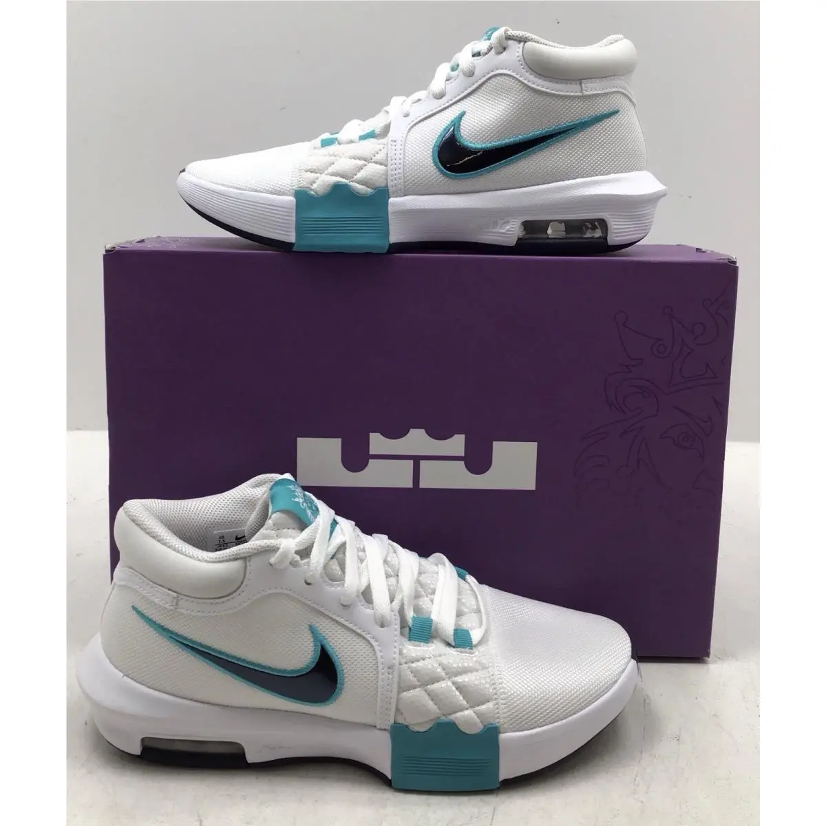 Lebron Witness Viii Shoes White Obsidian/dusty Cactus Mens Sz 7.5 Wmns Sz 9 by Nike