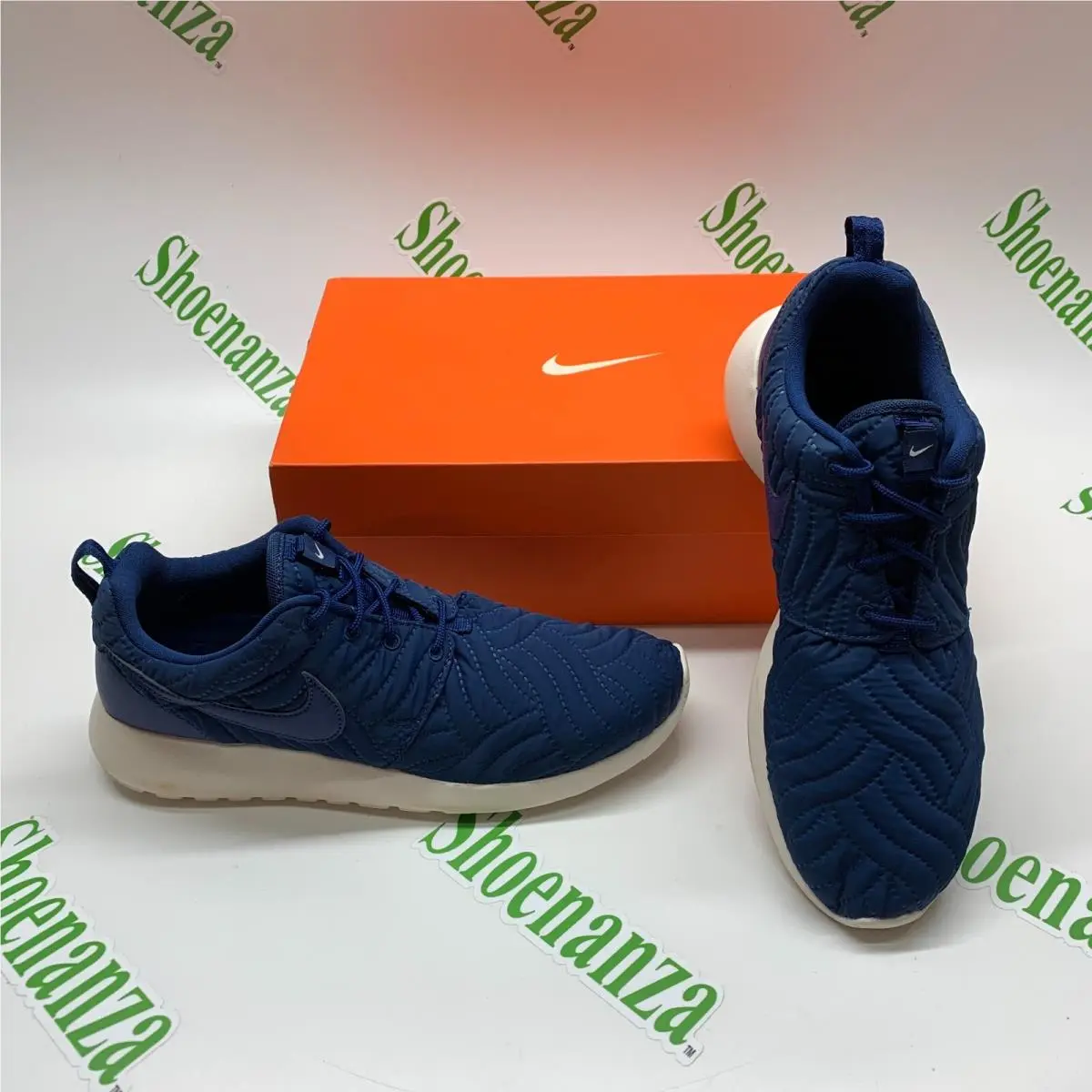Nike Roshe One Prm Premium 833928 400 Costal Blue Navy Sneakers Shoes Womens 6.5