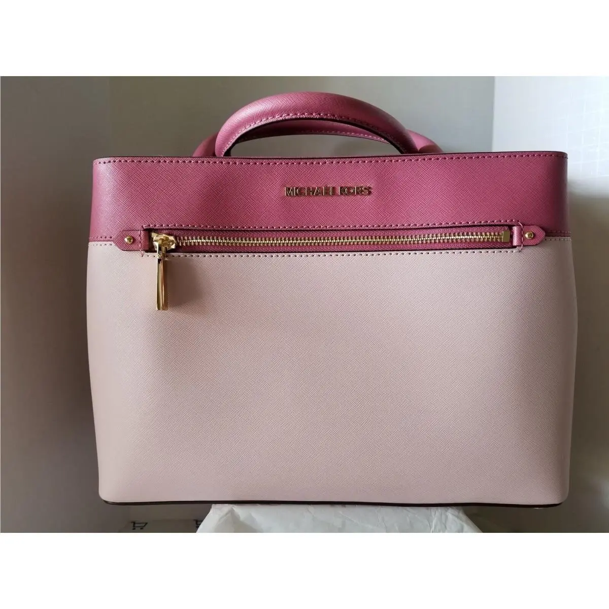 Michael Kors Hailee Kellen Medium Satchel Crossbody Top Handle - Blsm/tulip