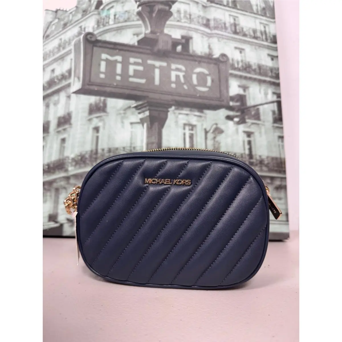 Michael Kors 35S1GX0C1U Rose Small Oval Camera IN Black