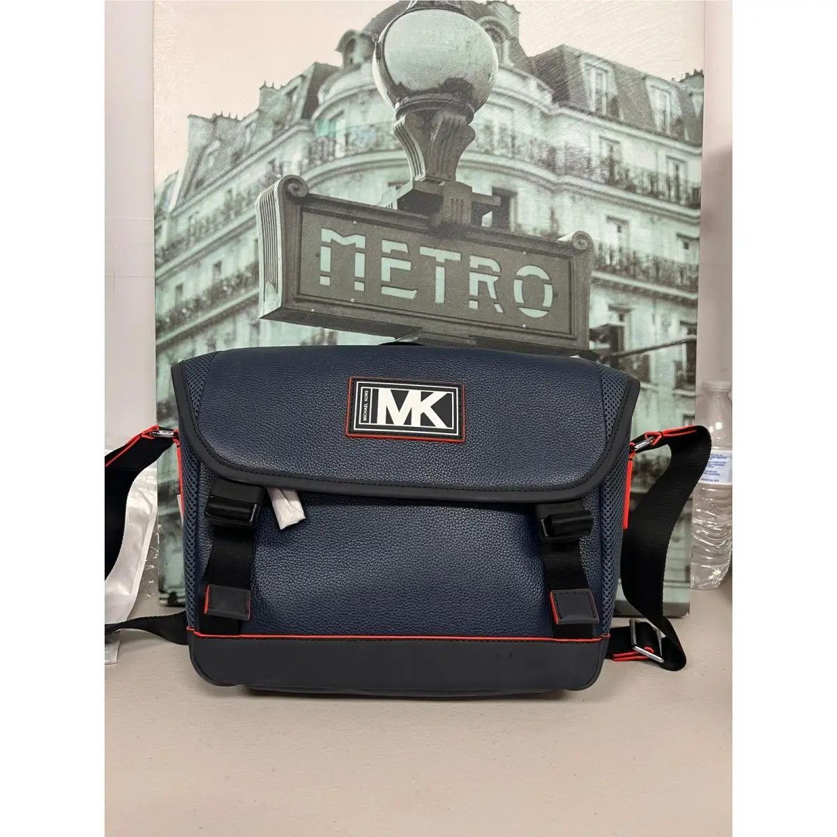 Michael Kors 37U0SCOM6L Cooper Pebbled Leather and Mesh Bike Bag