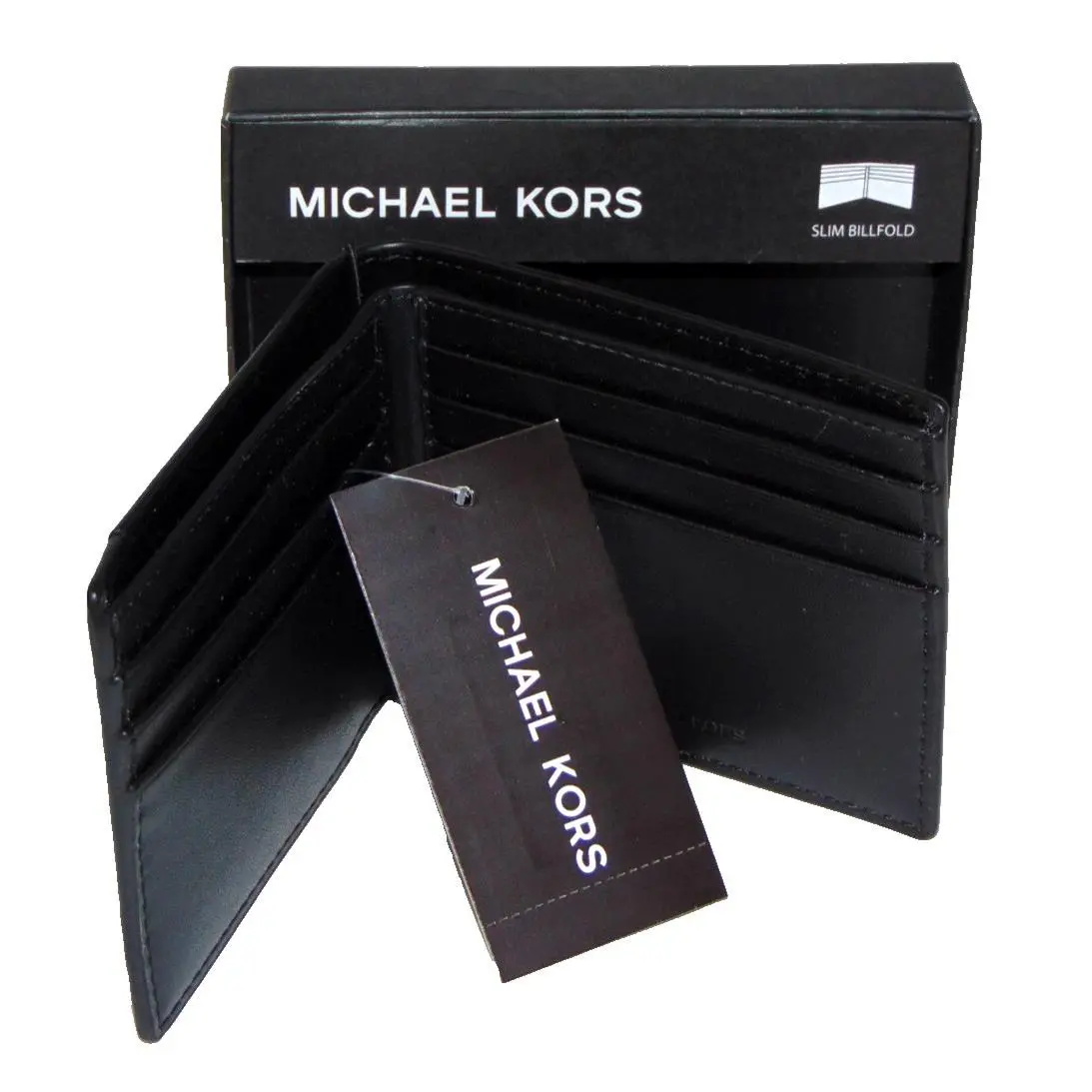 Michael Kors Jet Set Brown Leather Slim Billfold Wallet