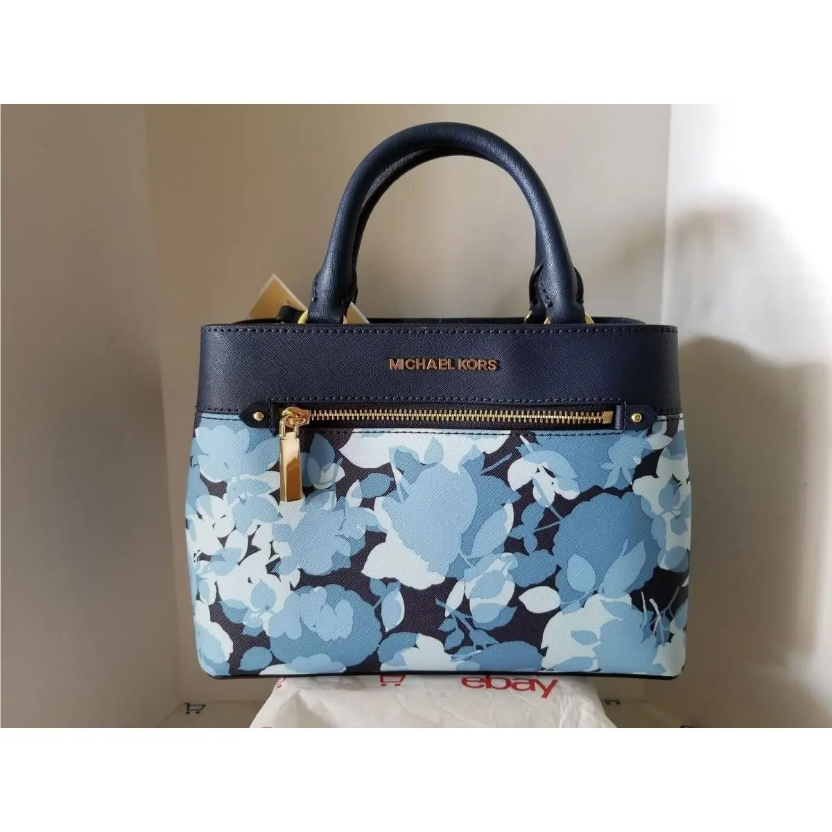 Michael Kors Hailee Kellen XS Satchel Crossbody Top Handle - Navy