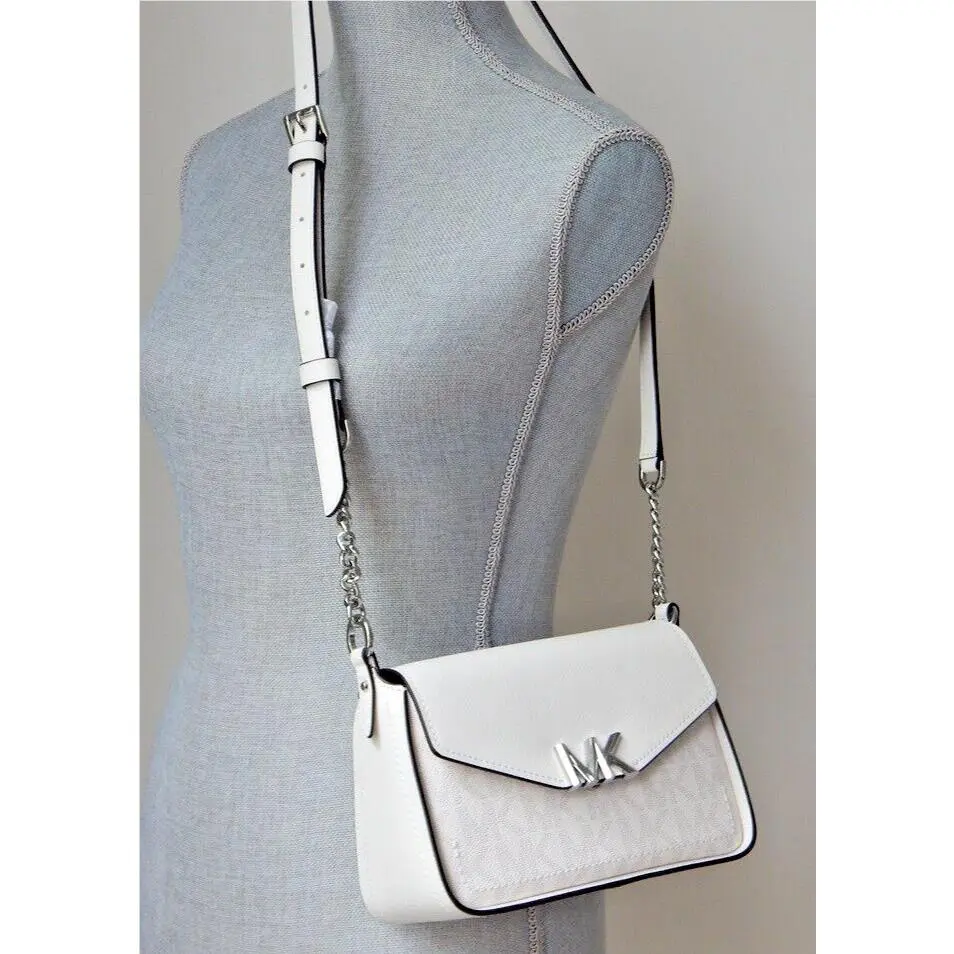 Michael Kors Signature Sylvia Flap Chain Links Small Messenger Crossbody Bag