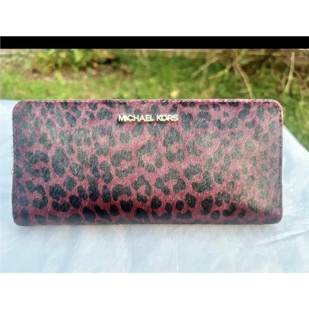 Michael Kors Jet Set Large Travel Continental Wallet Calf Hair