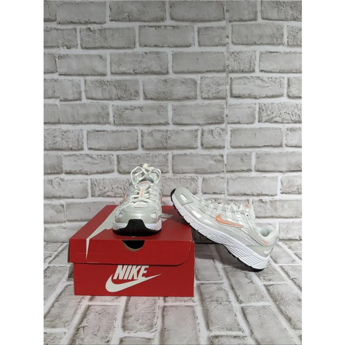 Nike P-6000 GS Summit White Apricot Agate Trainers Women Shoes HV5064-100 Sz 5.5