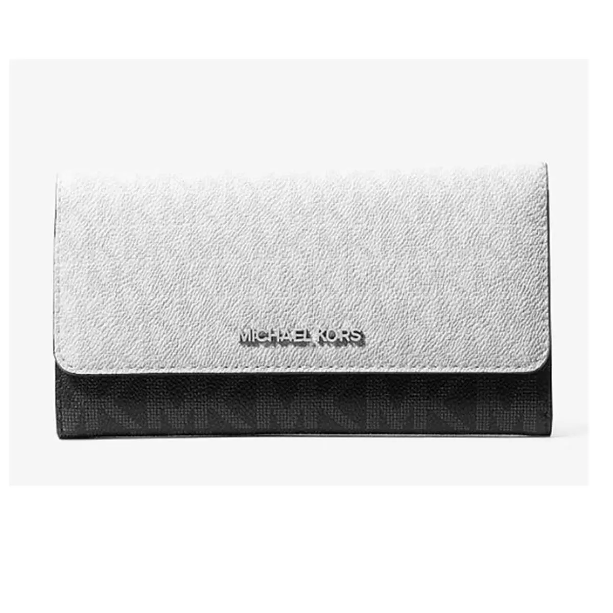 Michael Kors Jet Set Travel Signature Logo Tri-fold Wallet 35S5STVF3B-Opticwhite