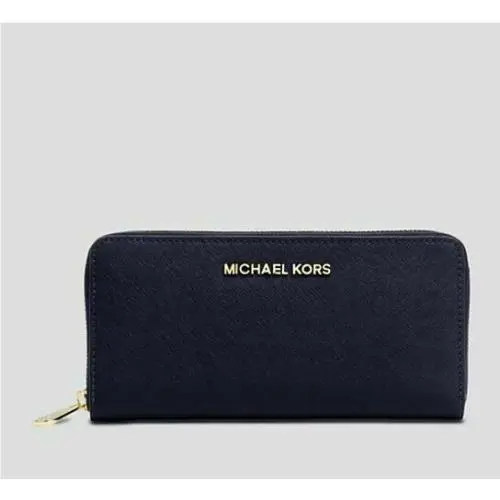 Kors Jet Set Zip Around Continental Wallet Navy