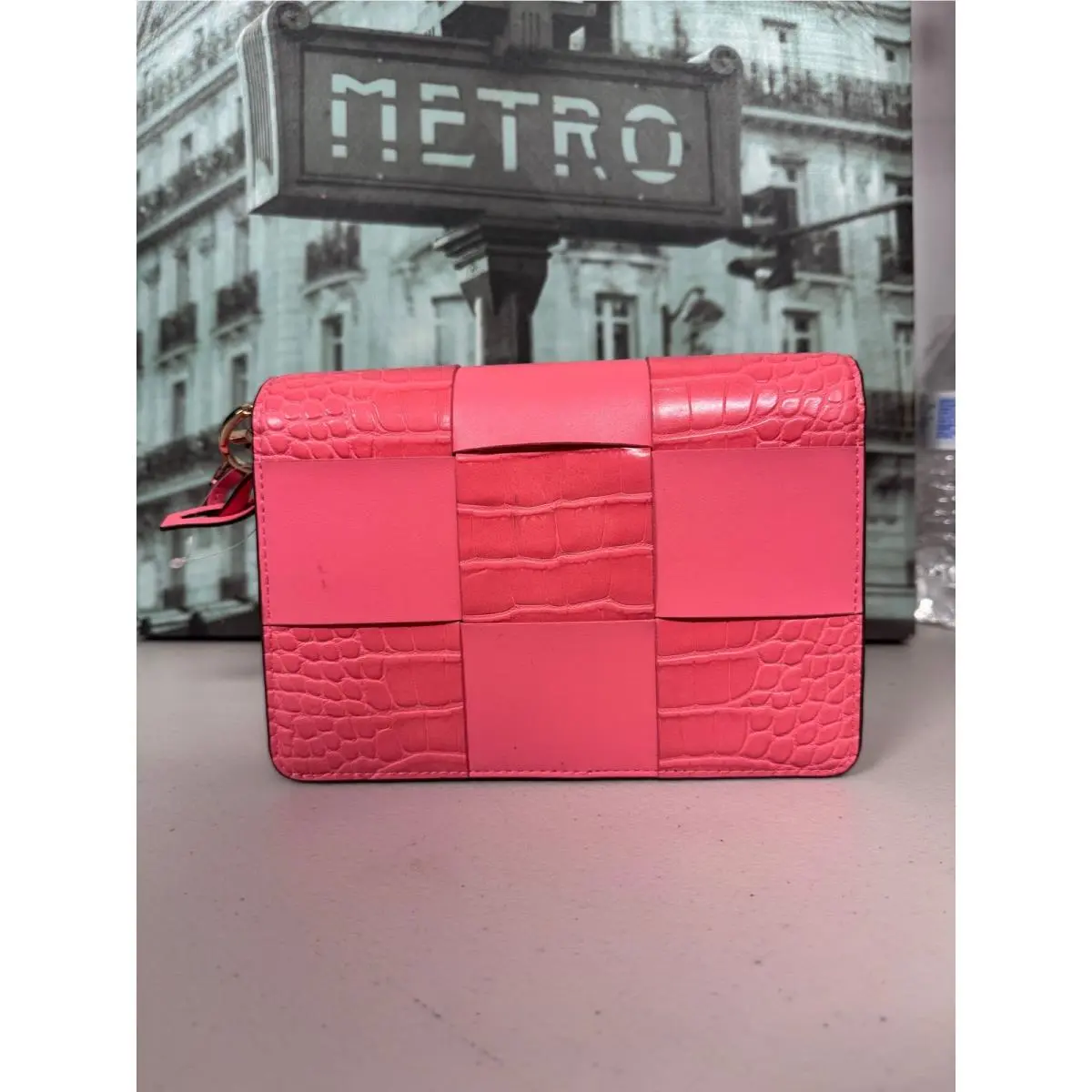 Michael Kors 35T1GM9C1E Small Crocodile Embossed Crossbody Bag
