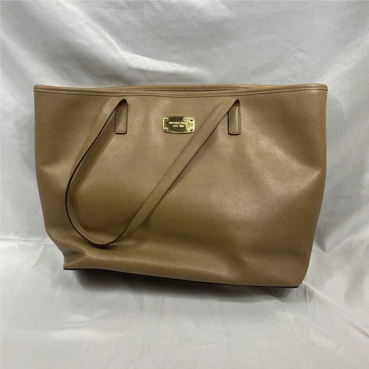 Michael Kors Leather Jet Set Tote Bag Dark Khaki