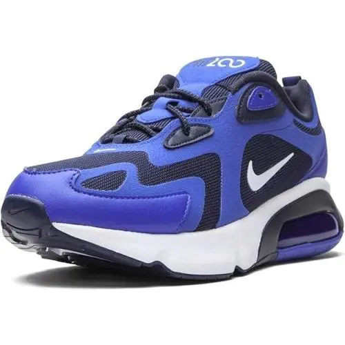 Nike Men`s Air Max 200 Running Sneaker Racer Blue/white-obsidian Size13 US - Blue