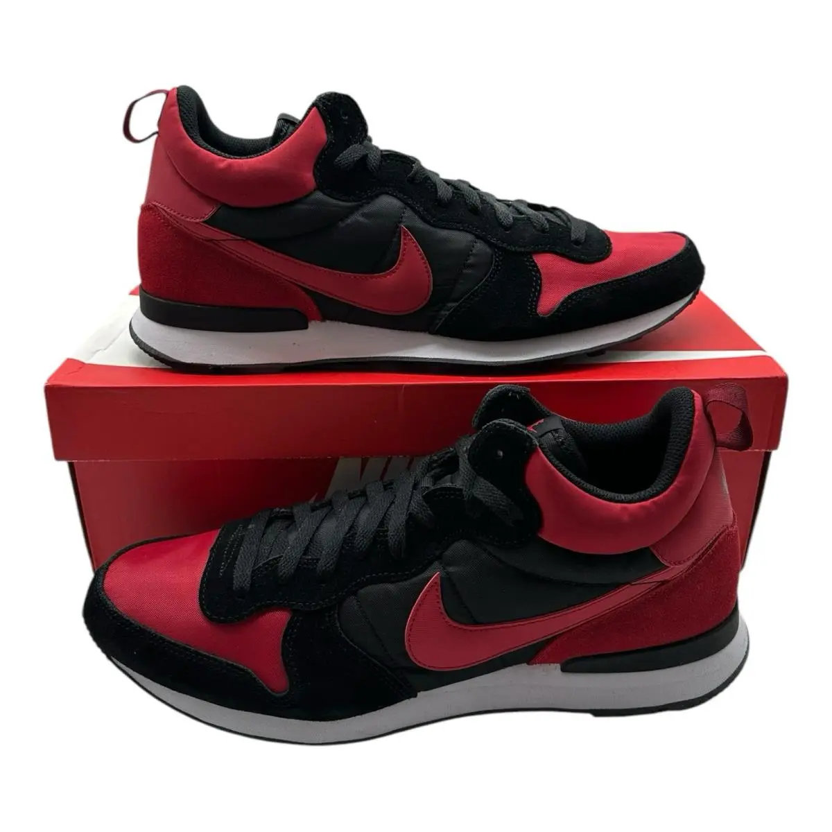 Nike Internationalist Mid Shoes Mens 13 Varsity Red Black Sneakers 682844-606