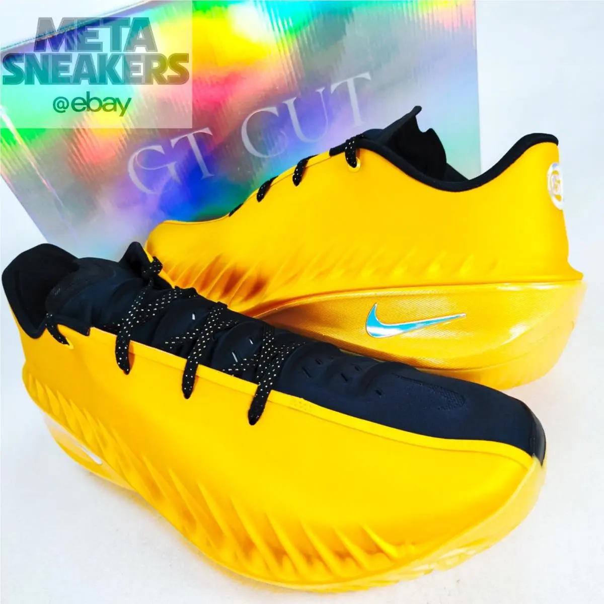 Nike GT Cut 4 US 14 Men`s Gold Yellow Black Air Zoom Basketball HV9922 700