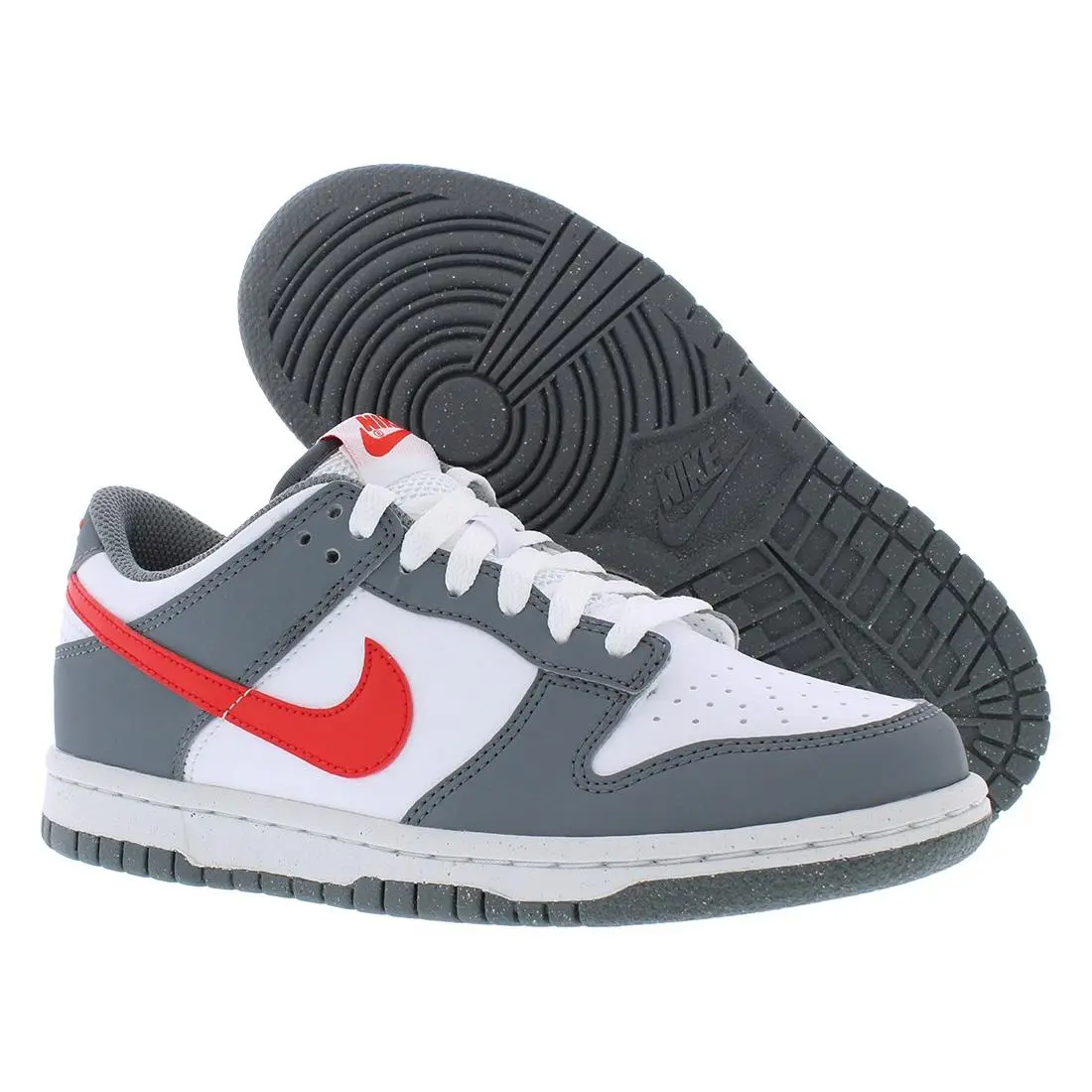 Nike Dunk Low NN GS Boys Shoes Size 5.5 Color: Smoke Grey/light Crimson/white
