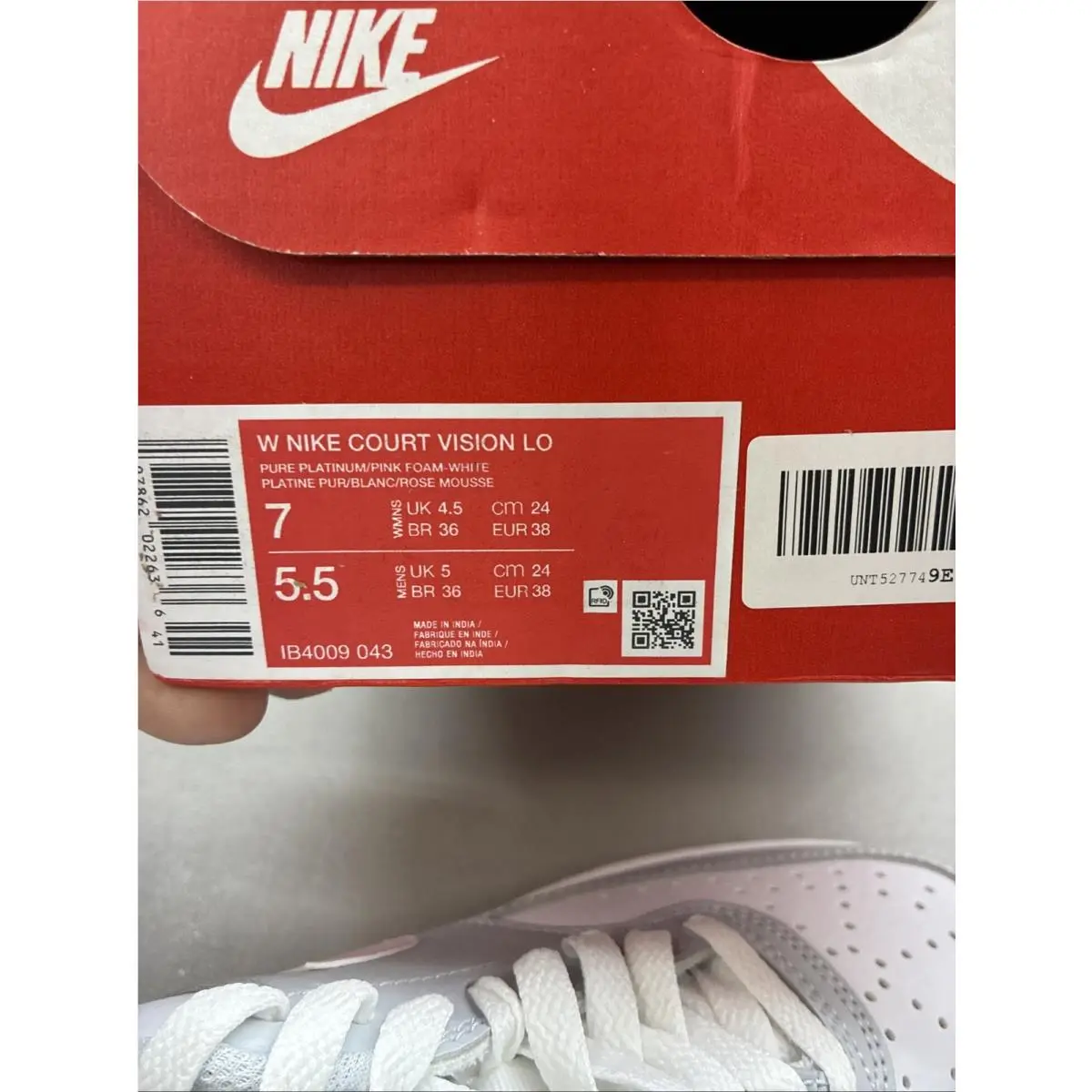 Nike shoes - NIKE Court Vision Low Next Nature - IB4009-043 - Pure Platinum/Pink Foam/White 5