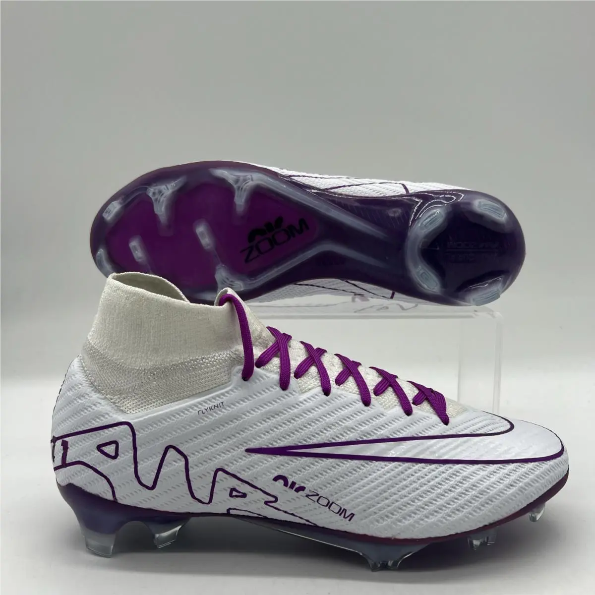 Womens Size 8 Nike Zoom Superfly 9 Elite FG Nby White Purple FN6746 901