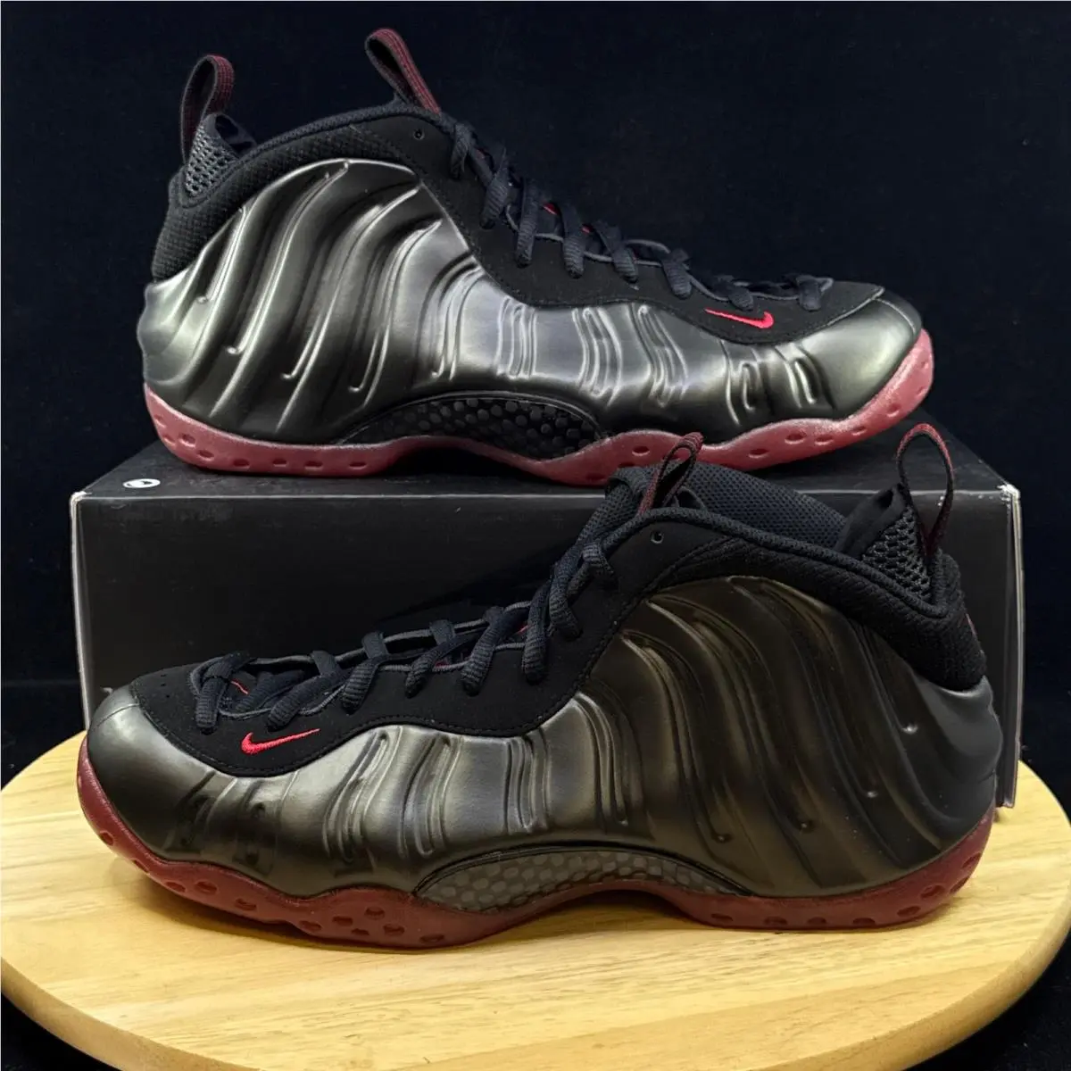 Nike Air Foamposite One Shoes Black Varsity Red IB2219-001 Men`s Size 10.5