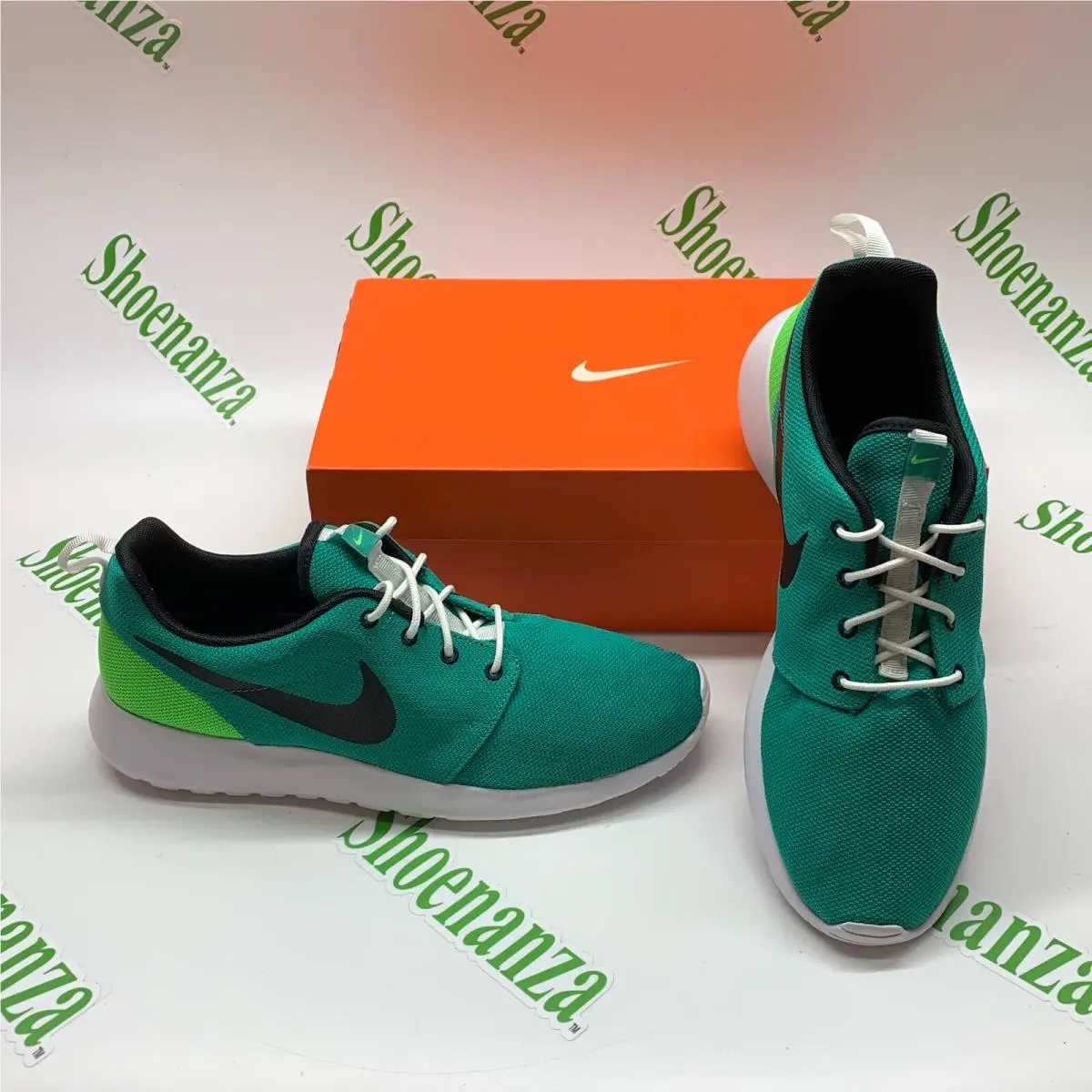 Nike Roshe One 511881 309 Neptune Green Black White Sneakers Shoes Mens 8.5