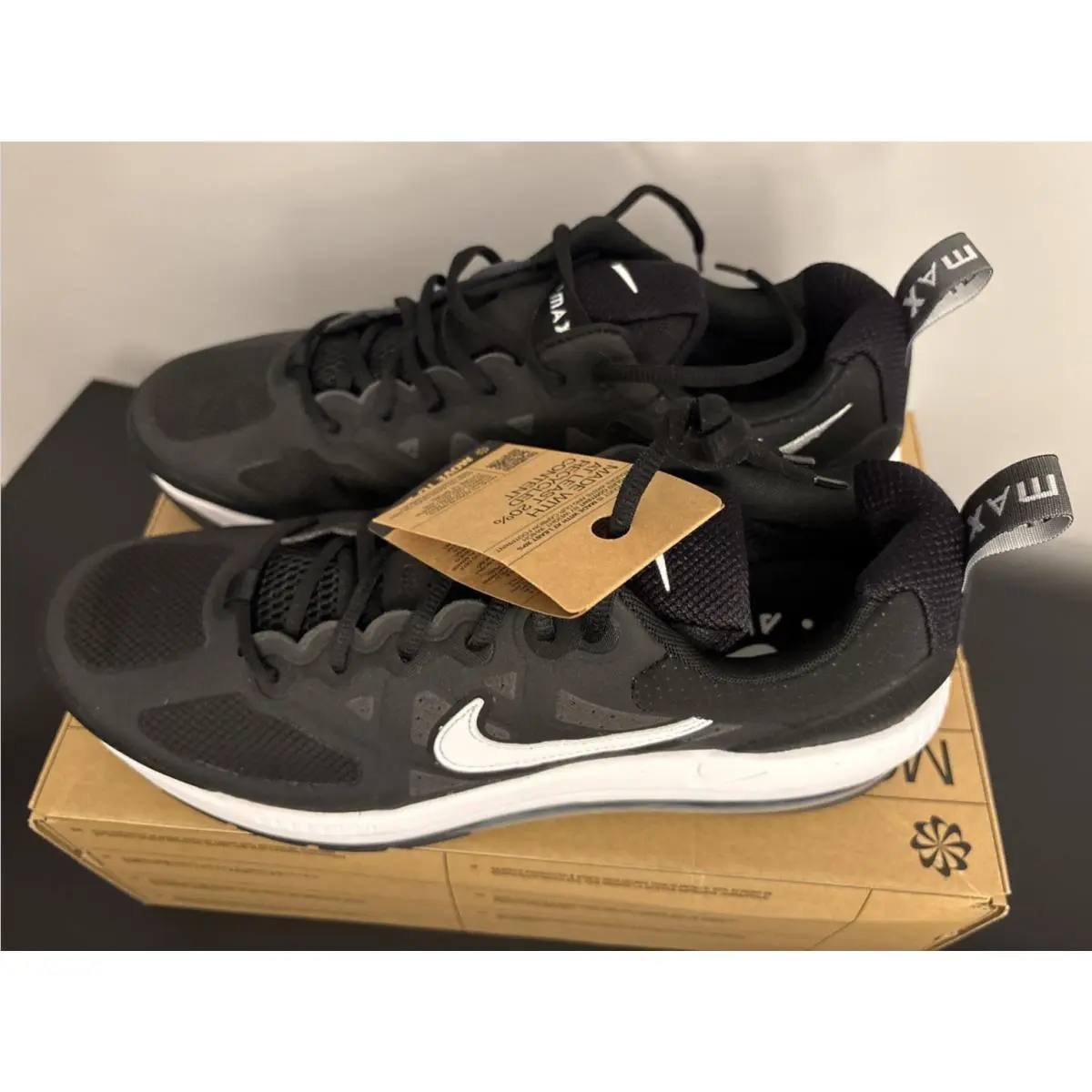 Size 12-Nike Air Max Genome Black White