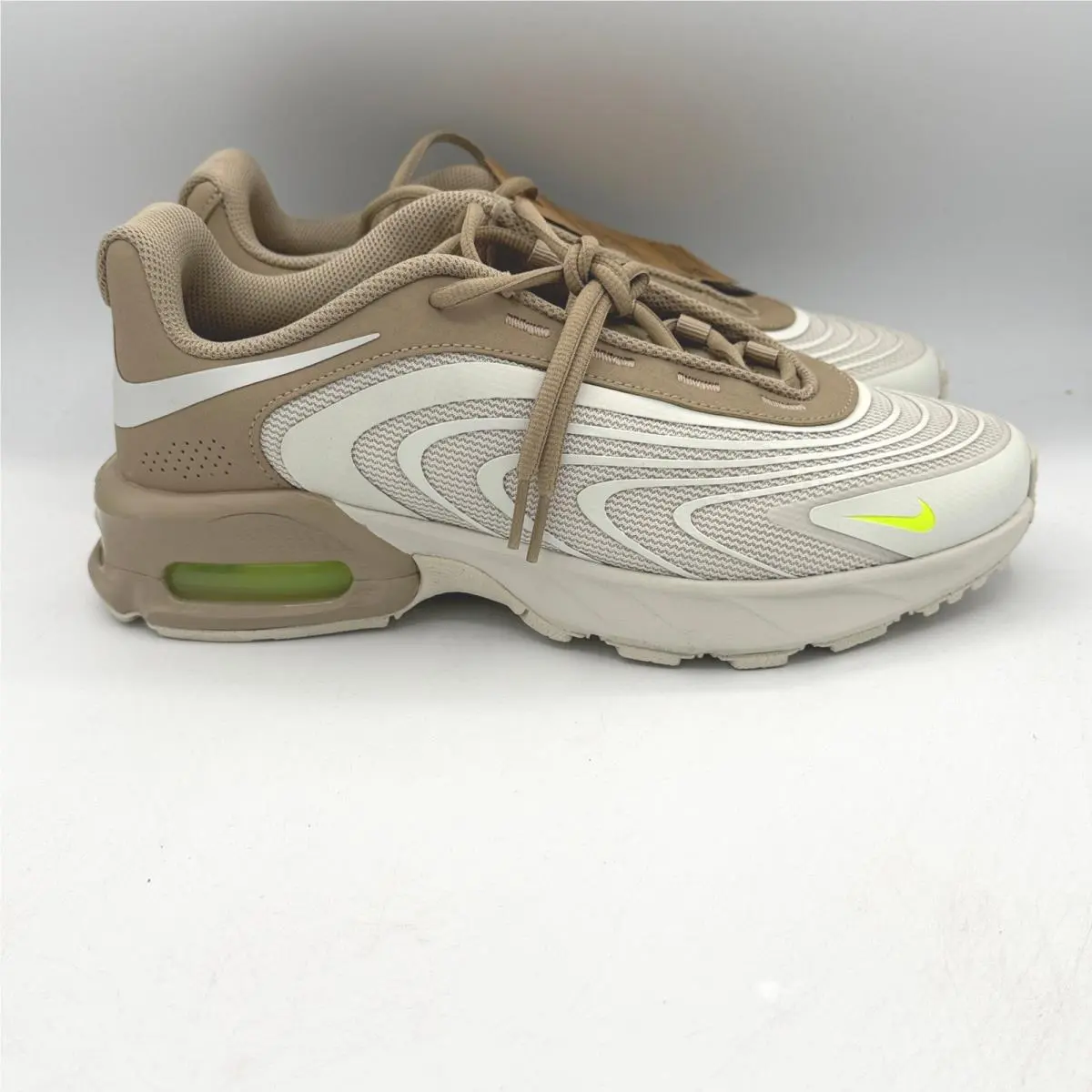 Nike Air Max Fire Running Shoes Mens 9 Light Bone Khaki Volt IF2621-002