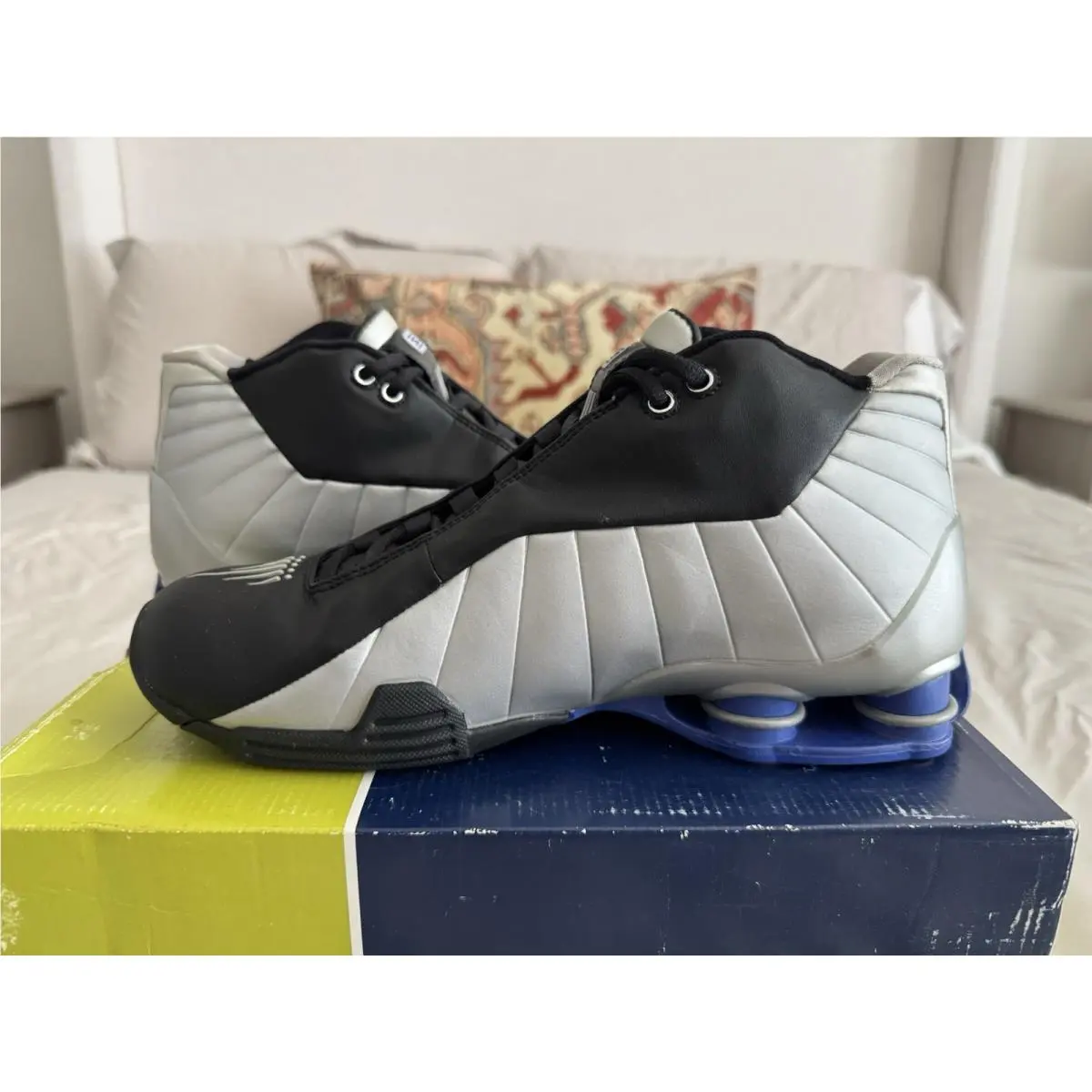 Nike shoes - Nike Shox BB4 - Shox - 830218-001 - Silver, Manufacturer: Black/Metallic Silver/Lapis 1
