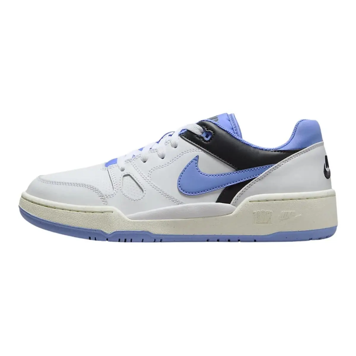 Nike Full Force Lo Leather Sneakers White/black/sail/polar Blue Size 11 Men`s