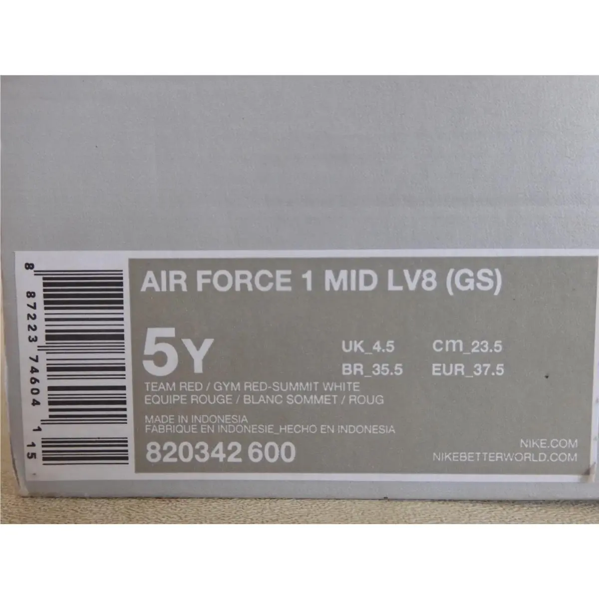 Nike shoes - Nike Air Force 1 Mid - 820342 600 - Red (UPC: 887223746041) 6